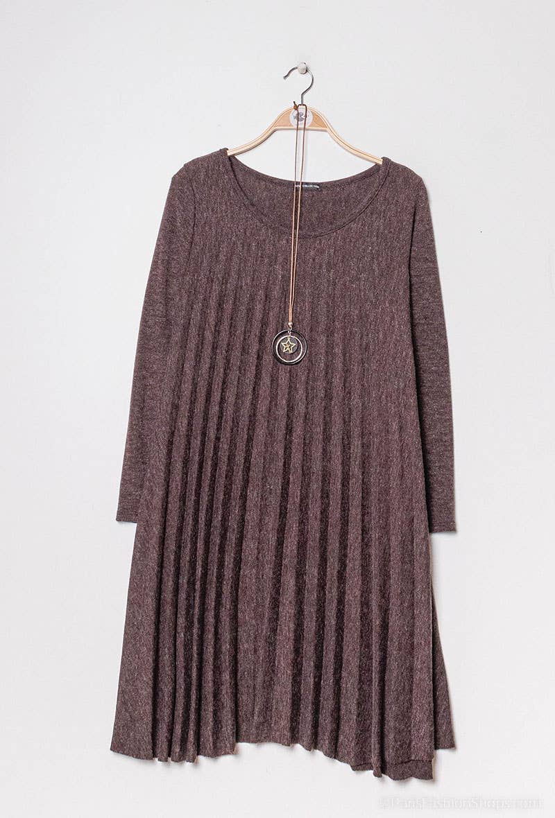 P&R STAR - Wholesale Dress - Women's - Pleated knit dress6