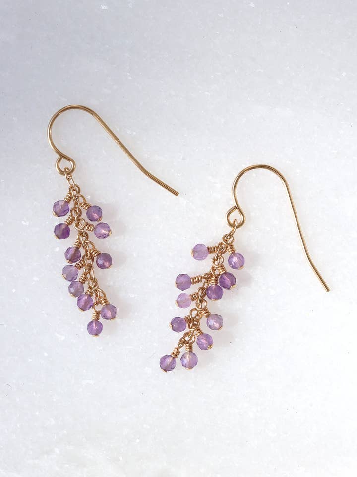 Amethyst Breeze Earrings for wholesale by Mickey Lynn