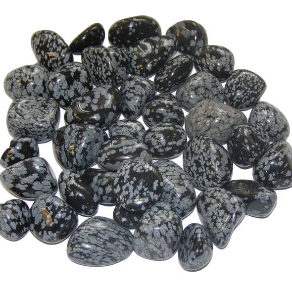 Snowflake Obsidian Tumblestones (Weight) for wholesale by Crystal Magick Wholesale Ltd
