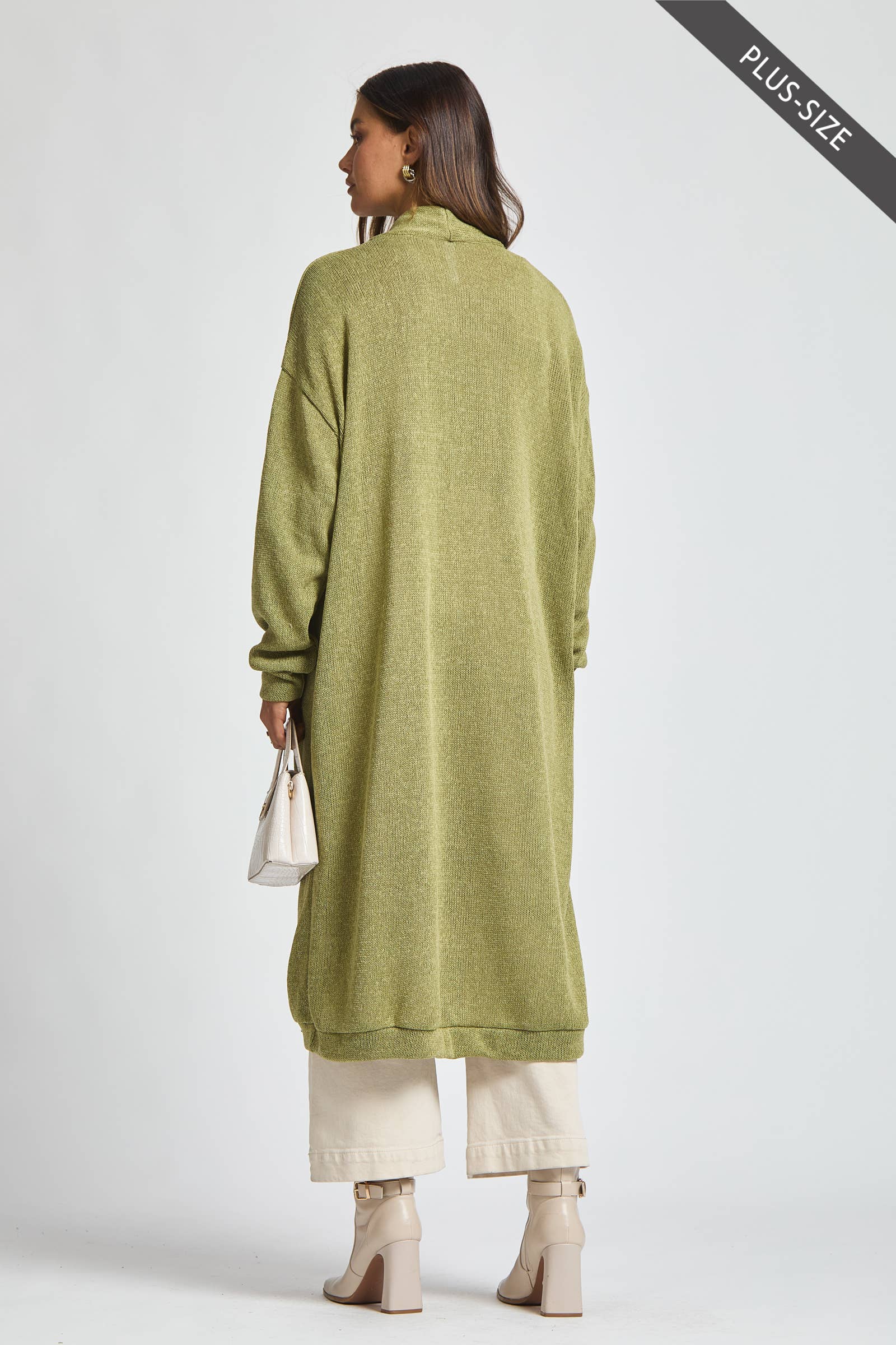 Dear Scarlett - Venta al por mayor Cárdigan - Mujer - Cárdigan Largo Relajado Talla Grande2