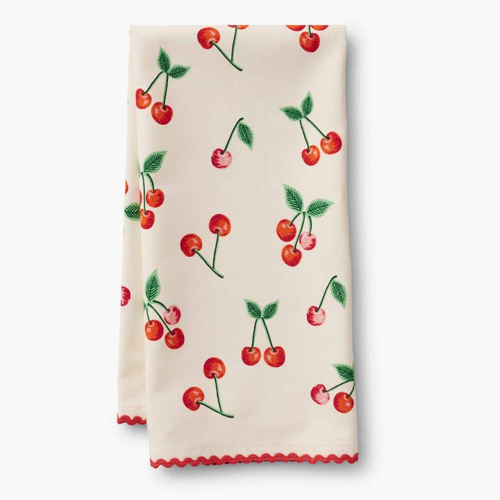 Rifle Paper Co. - Wholesale Tea Towel - Cherries Tea Towel1