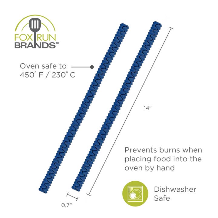 Fox Run Brands - Wholesale Kitchen Tool/Gadget - Fox Run Silicone Oven Guards,Set of 2 Navy Oven Rack Shields7
