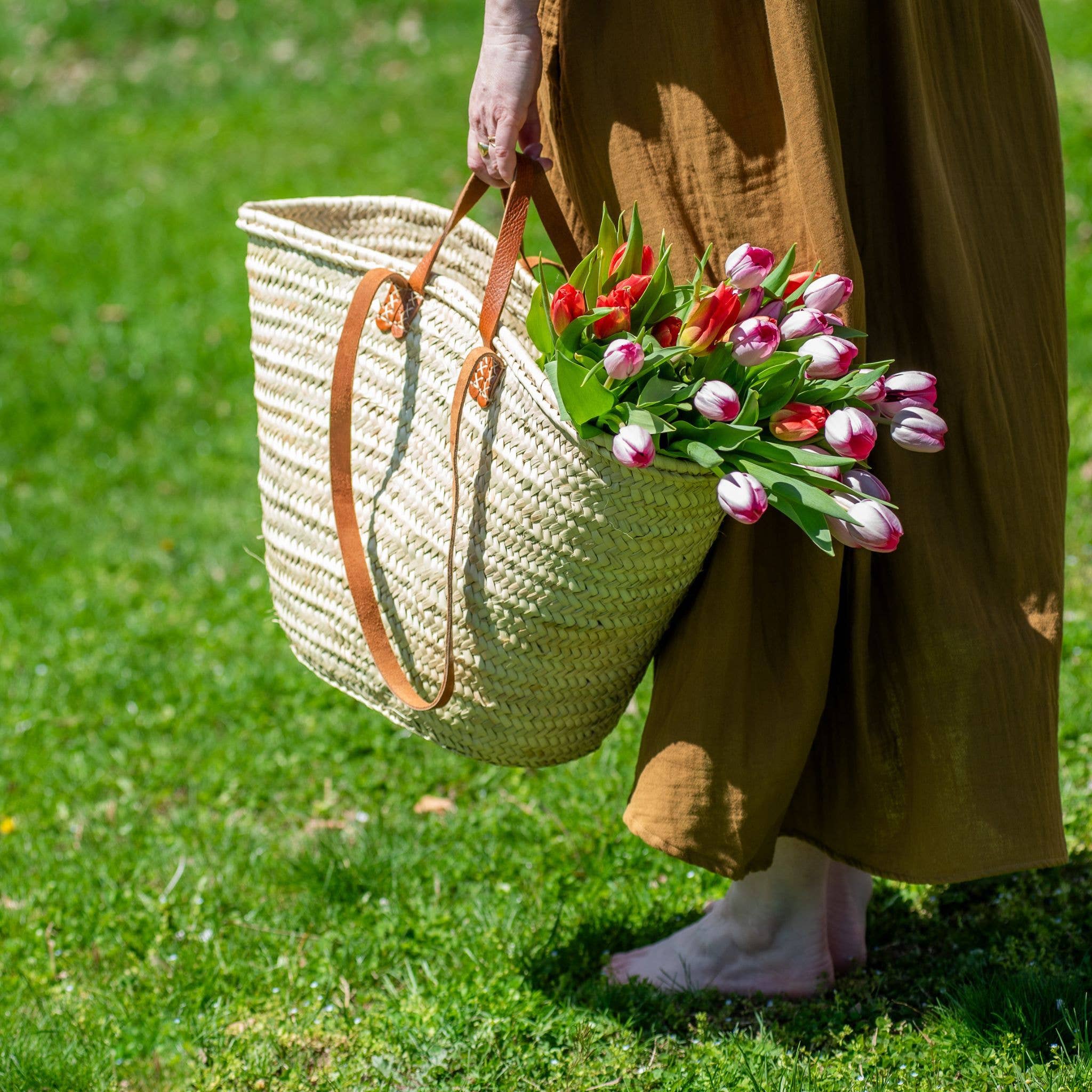 Kaaterskill Market - Wholesale Beach Bag - Parisian Farmer's Market Tote Basket10
