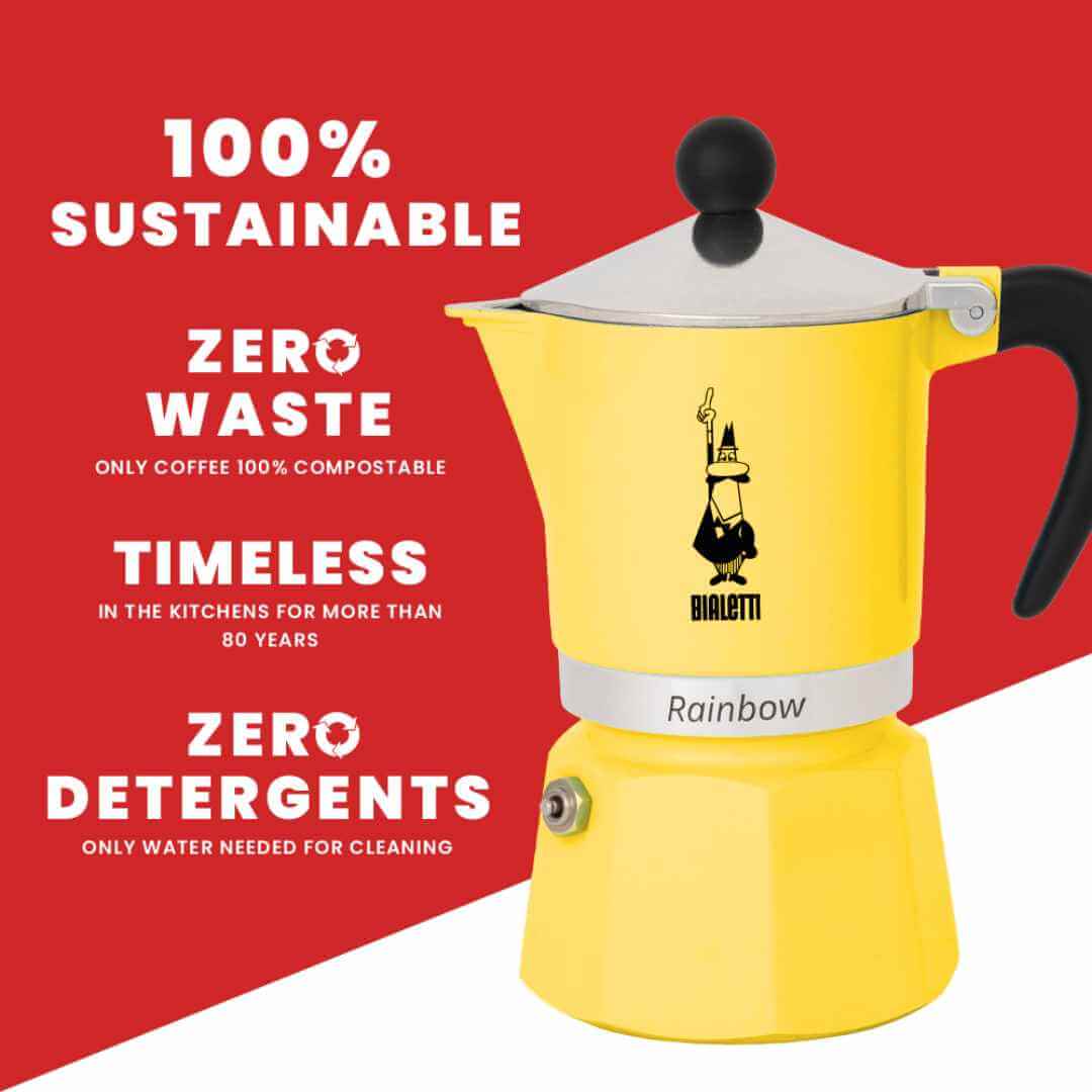 And Co. Brands - Vente Machine à expresso - Cafetière Moka Bialetti Rainbow rouge pour gaz et électricité14