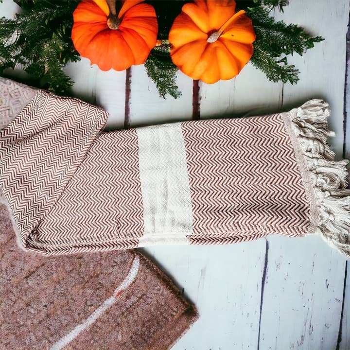 Gia Roma - Wholesale Throw Blanket - Decorative Throw Blanket or Towel w Tassels, Cotton & Bamboo43