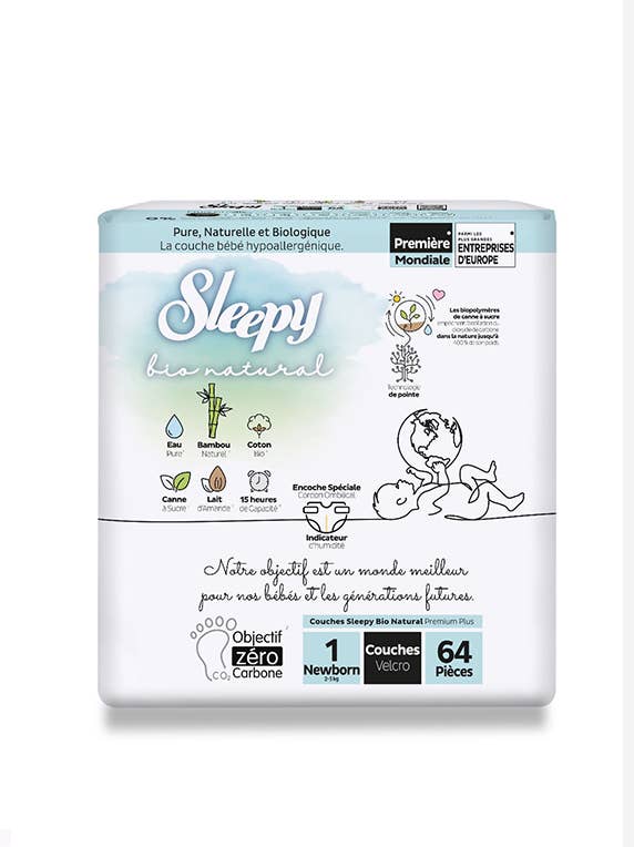 sleepy - Wholesale Diaper (Non-Cloth) - Baby - Sleepy Bio Natural - Baby Diapers Size 1:2-5 KG 1