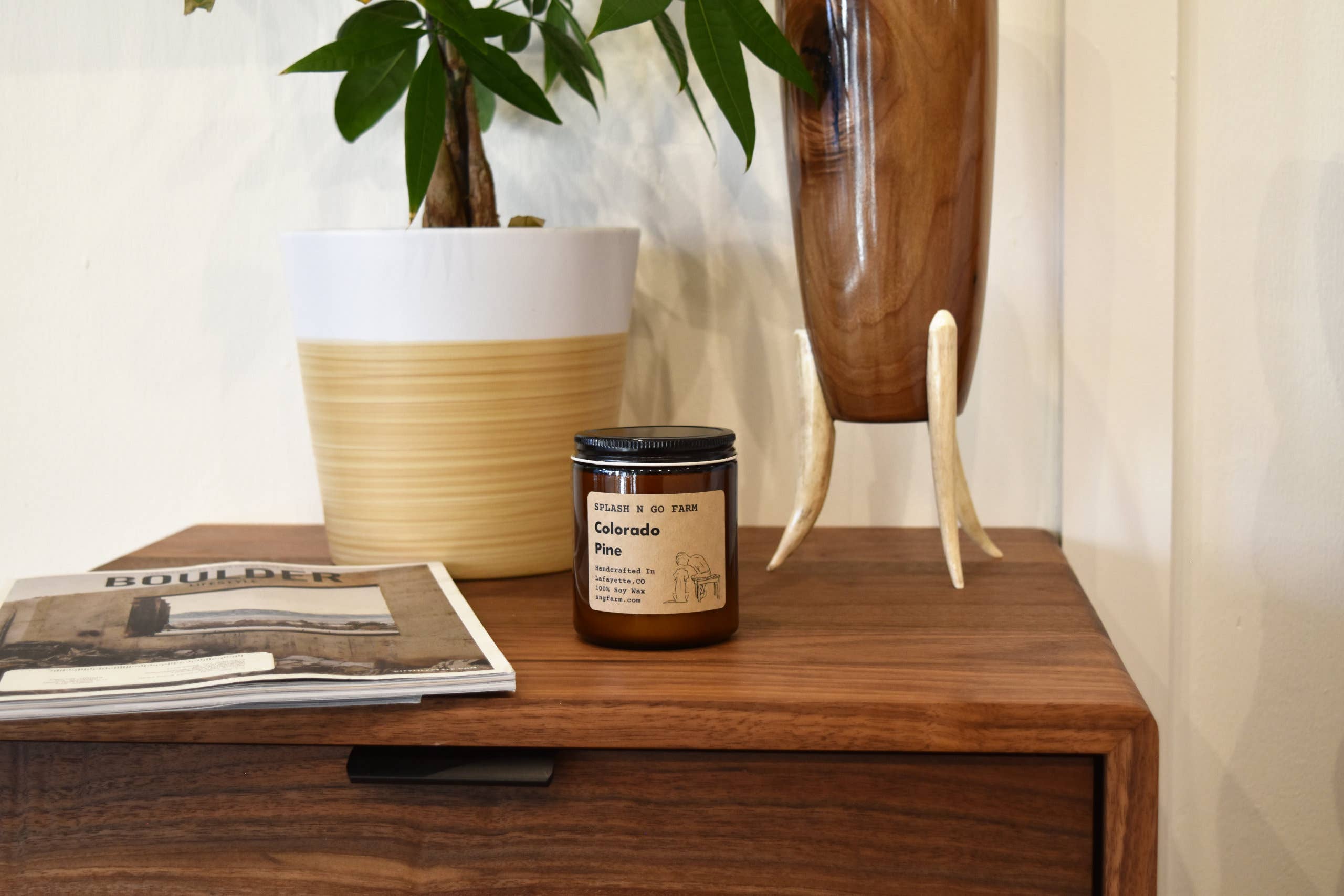 Splash N Go Farm - Wholesale Jar/Filled Candle - Colorado Pine - 8 oz Soy Candle3