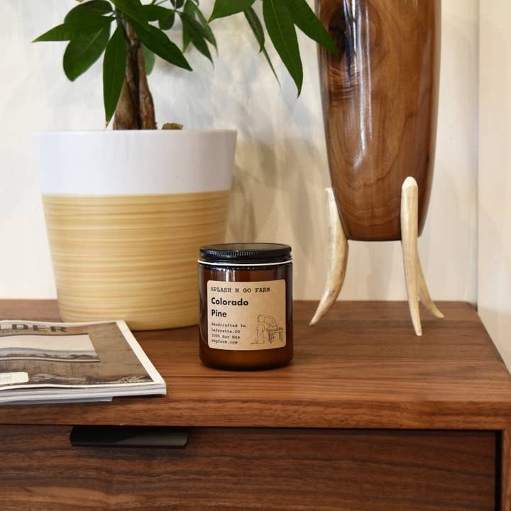 Splash N Go Farm - Wholesale Jar/Filled Candle - Colorado Pine - 8 oz Soy Candle3