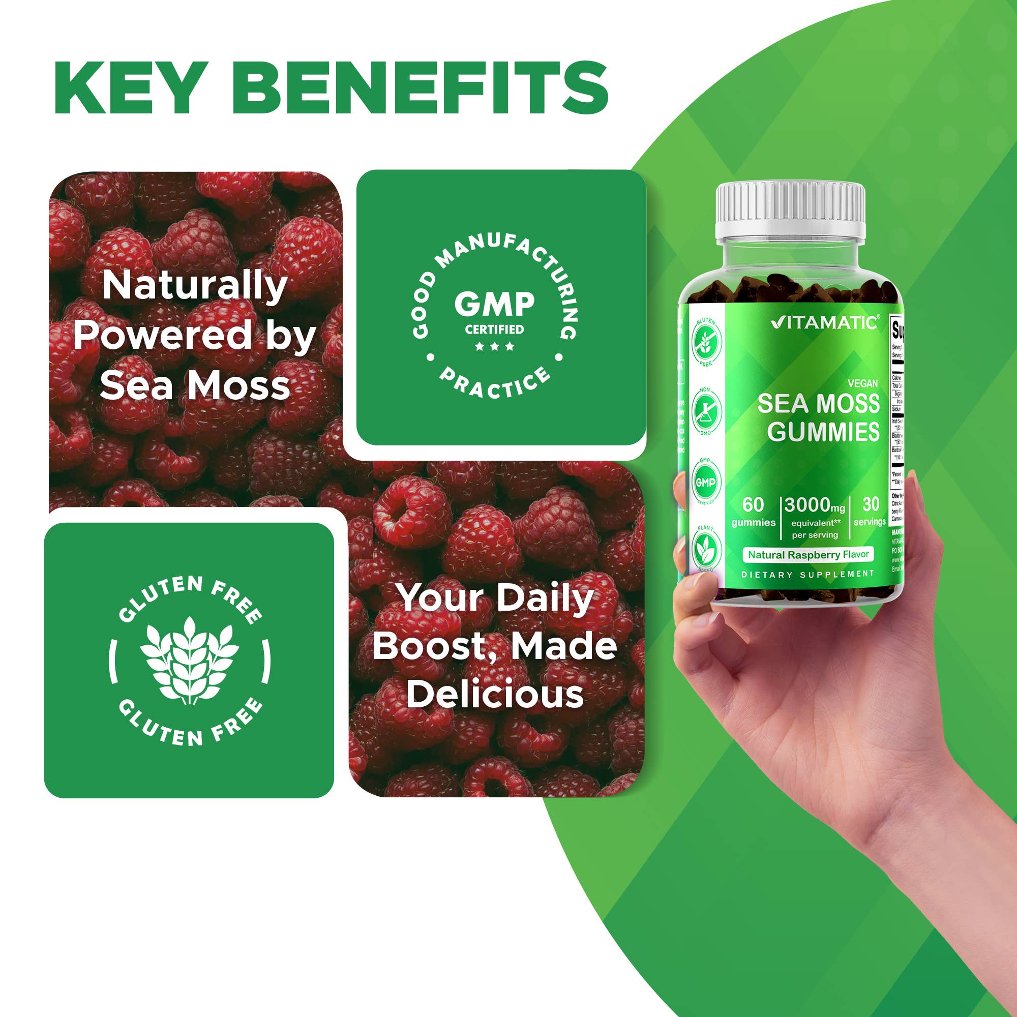 Vitamatic - Wholesale Oral Supplement/Vitamin - Vitamatic Irish Sea Moss Gummies 3000 mg4