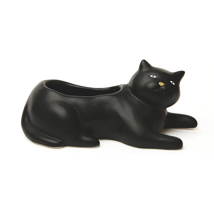 Kikkerland Design Inc - Wholesale Plant Pot - Cosmo The Black Cat Planter