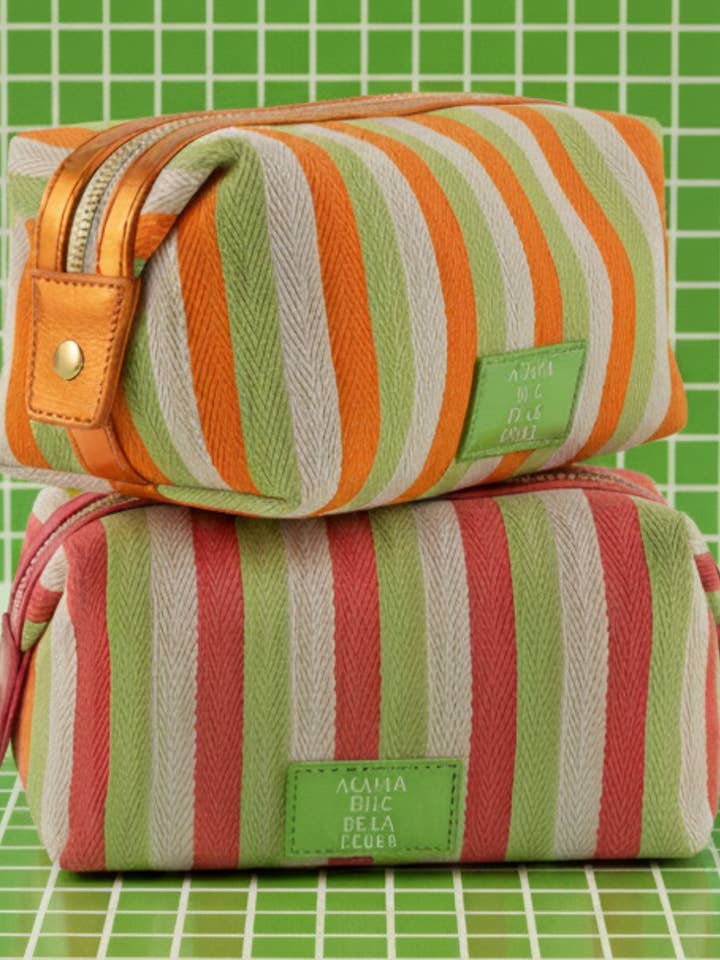 Pack 2 uds - Neceser tejido líneas Agatha Ruiz de la Prada para venta al por mayor de Agatha Ruiz De La Prada - Bolsos