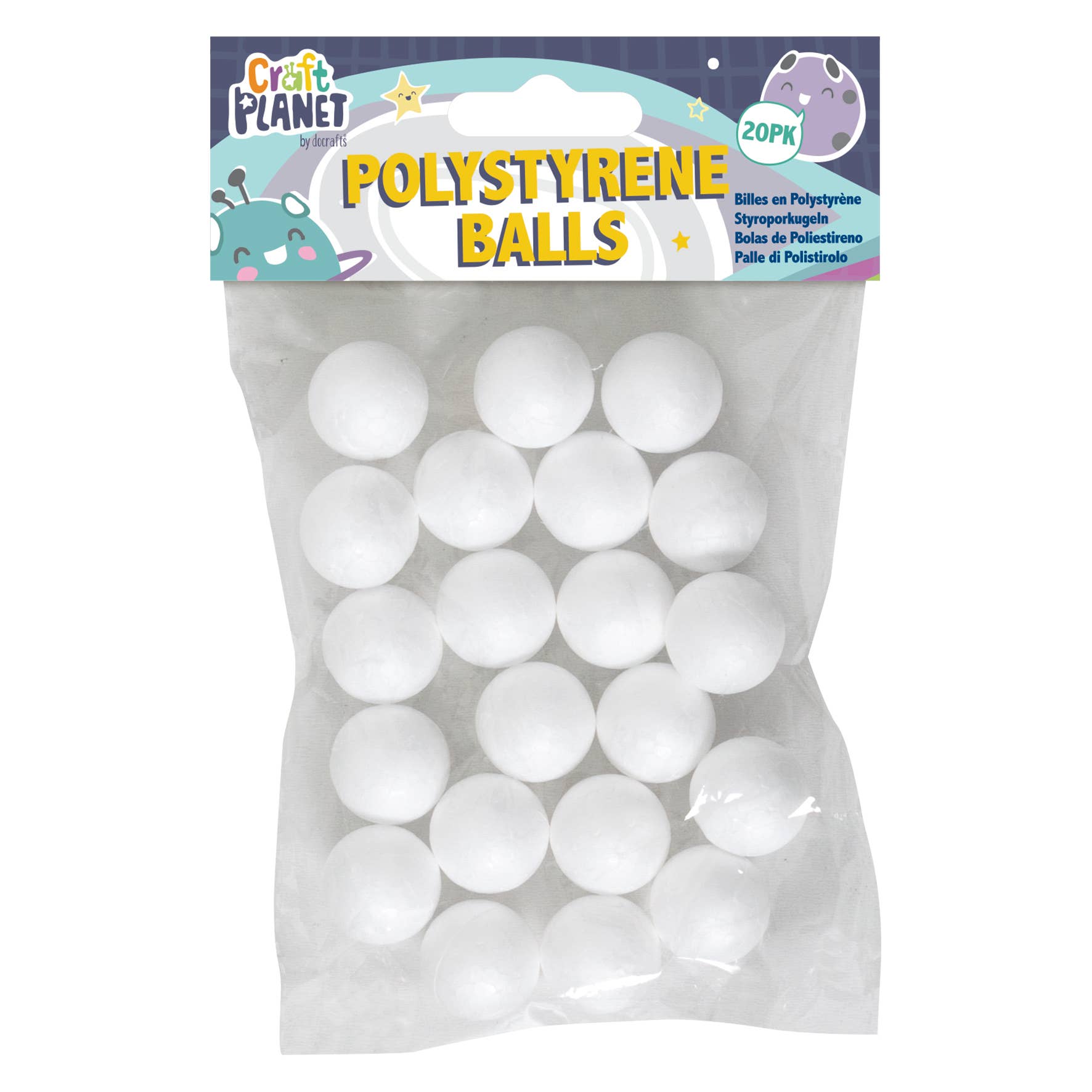 West Design Products - Wholesale Craft Supplies - Craft Planet Polystyrene Balls 20 Pieces, White, 2cm0