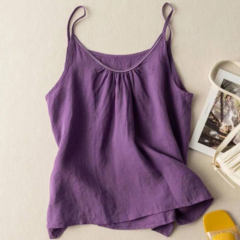 Hope & Sunshine - Wholesale Tank Top - Women's - Cotton Linen Camisole Tank Top13
