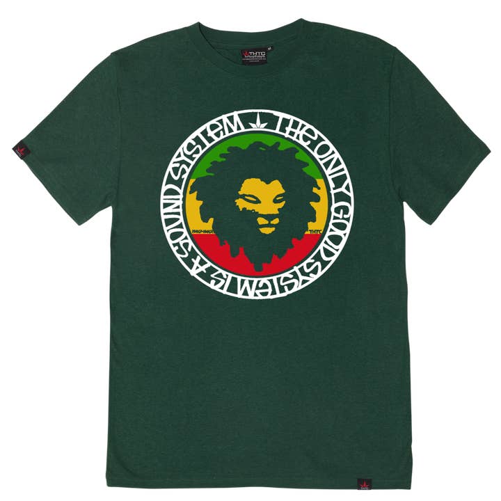 System of a Mau Hemp T-Shirt - Bottle Green for wholesale by THTC (The Hemp Trading Company)