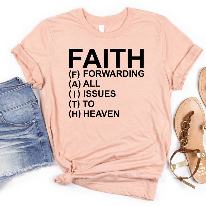 Camiseta inspiradora Faith por atacado de Londas Trendy Tees