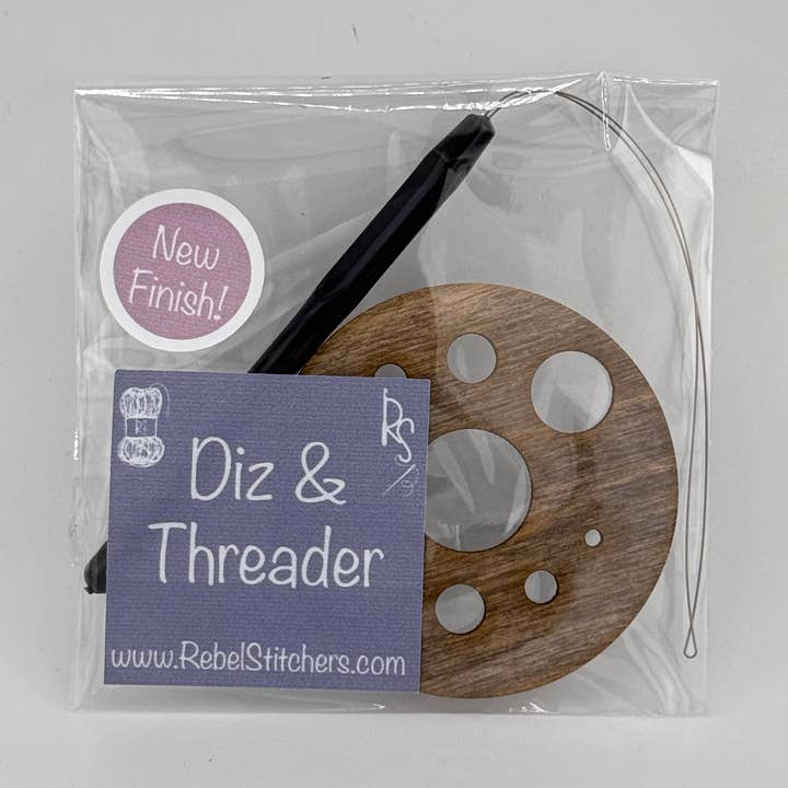 Handmade Diz and Threader for Pulling Roving – Baltic Birch for wholesale by Art by Erica H & Rebel Stitchers