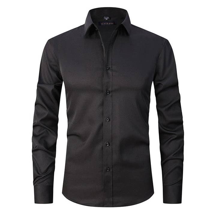 Sheer Trend – wholesale Skjortor – Herr – Stilren figursydd enfärgad skjorta