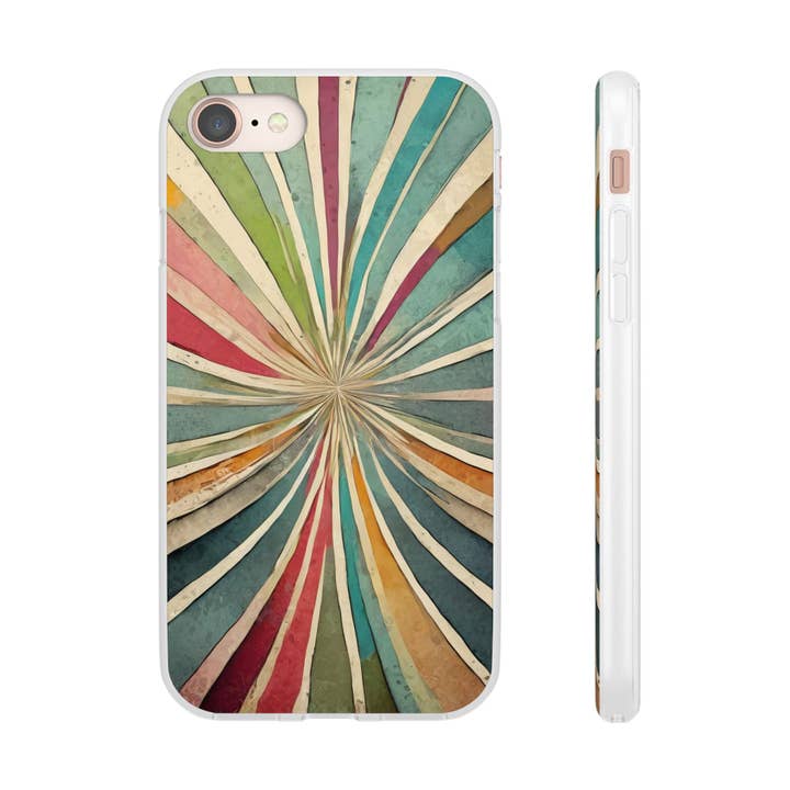 Coque de téléphone flexible arc-en-ciel vibrant pour la vente par Studio 653 Clothing Co