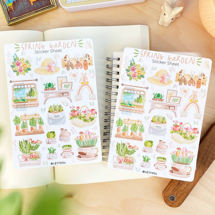 Lettoon - Wholesale Sticker - Sticker Sheet - Spring Garden5