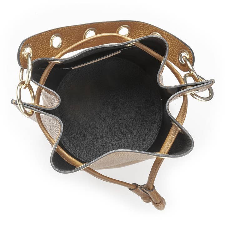 German Fuentes Handbags - Wholesale Top Handle Bag - Women's - GF0447 GENUINE ITALIAN LEATHER BIG BUCKET BAG6