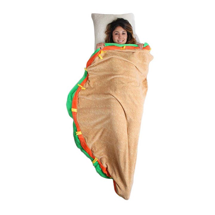 Plush Ultra-Soft Fleece Snuggle-in Sleeping Bag Blanket for Lounging On The Couch (Taco Blanket) for wholesale by Gilbin