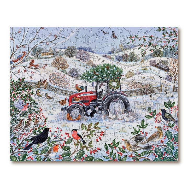 Winter Farm Scene for wholesale by Victory Wooden Puzzles