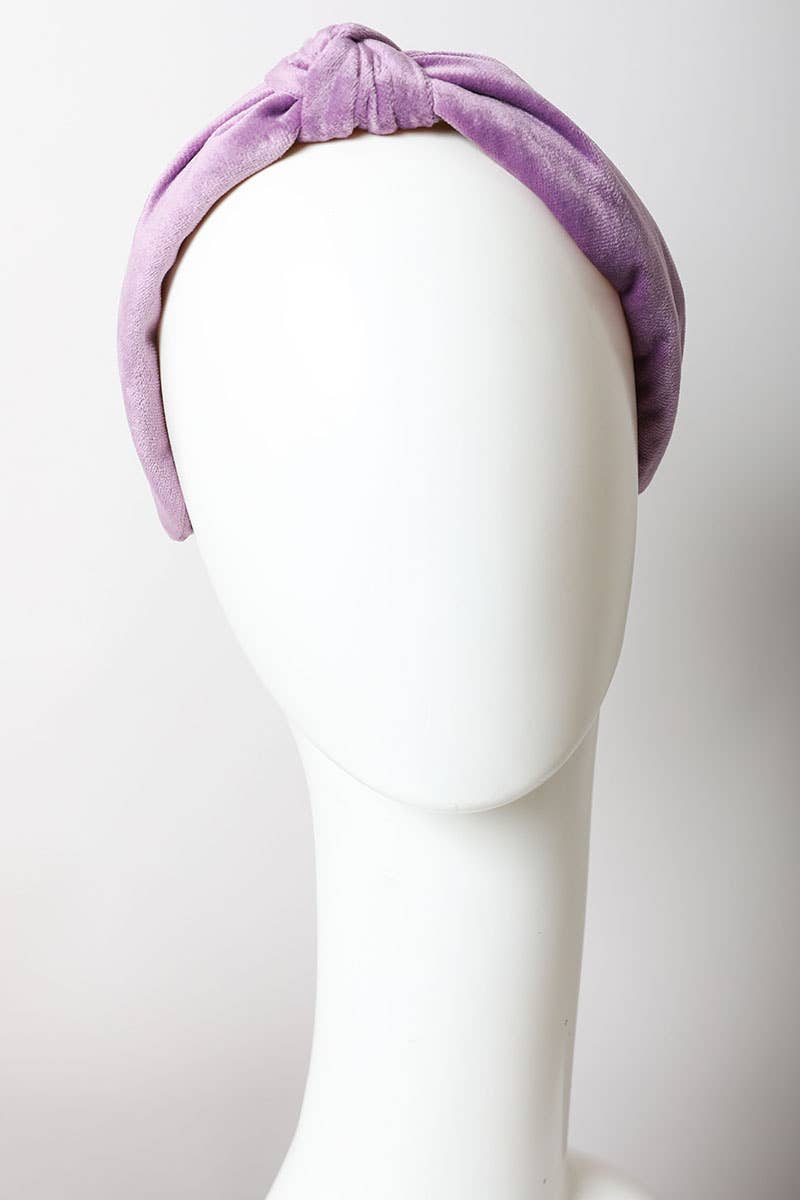 Leto Accessories – Großhandel Fashion-Stirnband – Damen – Samt-Stirnband mit Turban-Knoten1