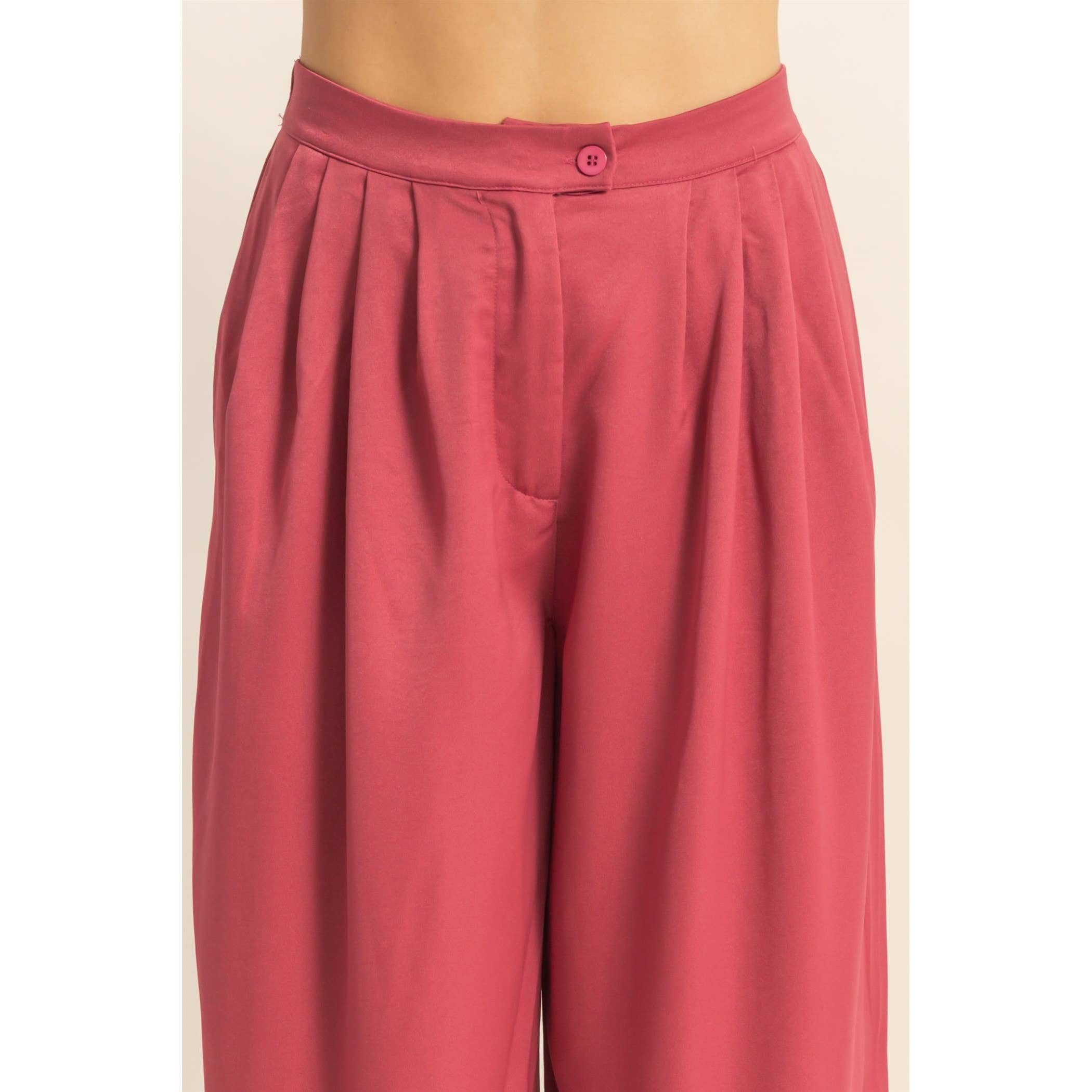 HYFVE - Wholesale Broek - Dames - Wijde Palazzo Broek Met Plooidetail9