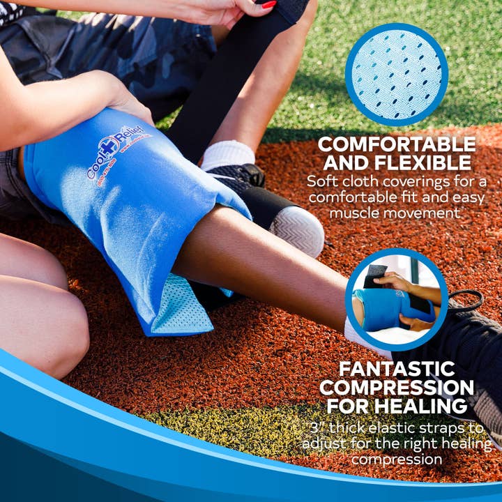 Large Soft Gel Pack for Knee 360 Coverage for wholesale by Cool Relief