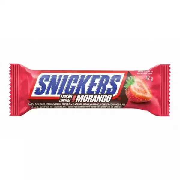 INTERNATIONAL TASTE FOOD SARL - Vente Barre chocolatée - SNICKERS STRAWBERRY (BERRY WHIP) 42GX200