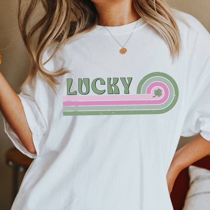 St. Patricks Day Tee, Feeling Lucky, Graphic Apparel for wholesale by Bash