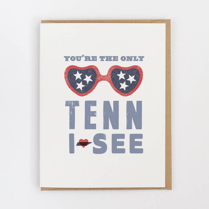 You're The Only TENNISEE Greeting Card  for wholesale by Jerry and Julep, LLC