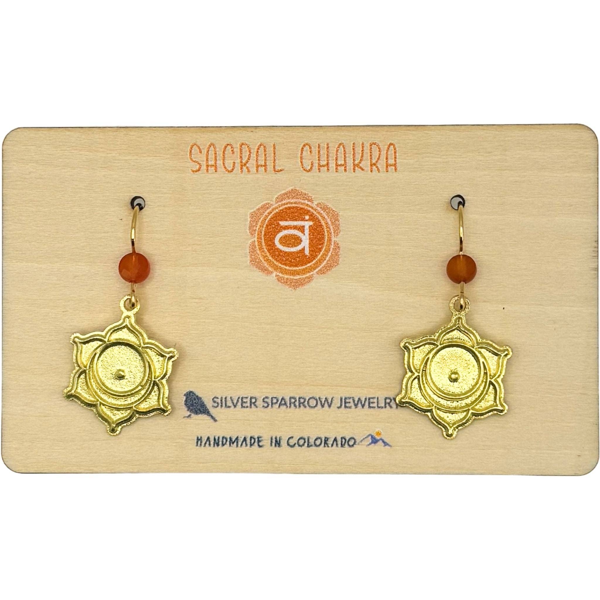 Silver Sparrow Jewelry – wholesale Hängande örhängen – Sacral Chakra Örhängen0