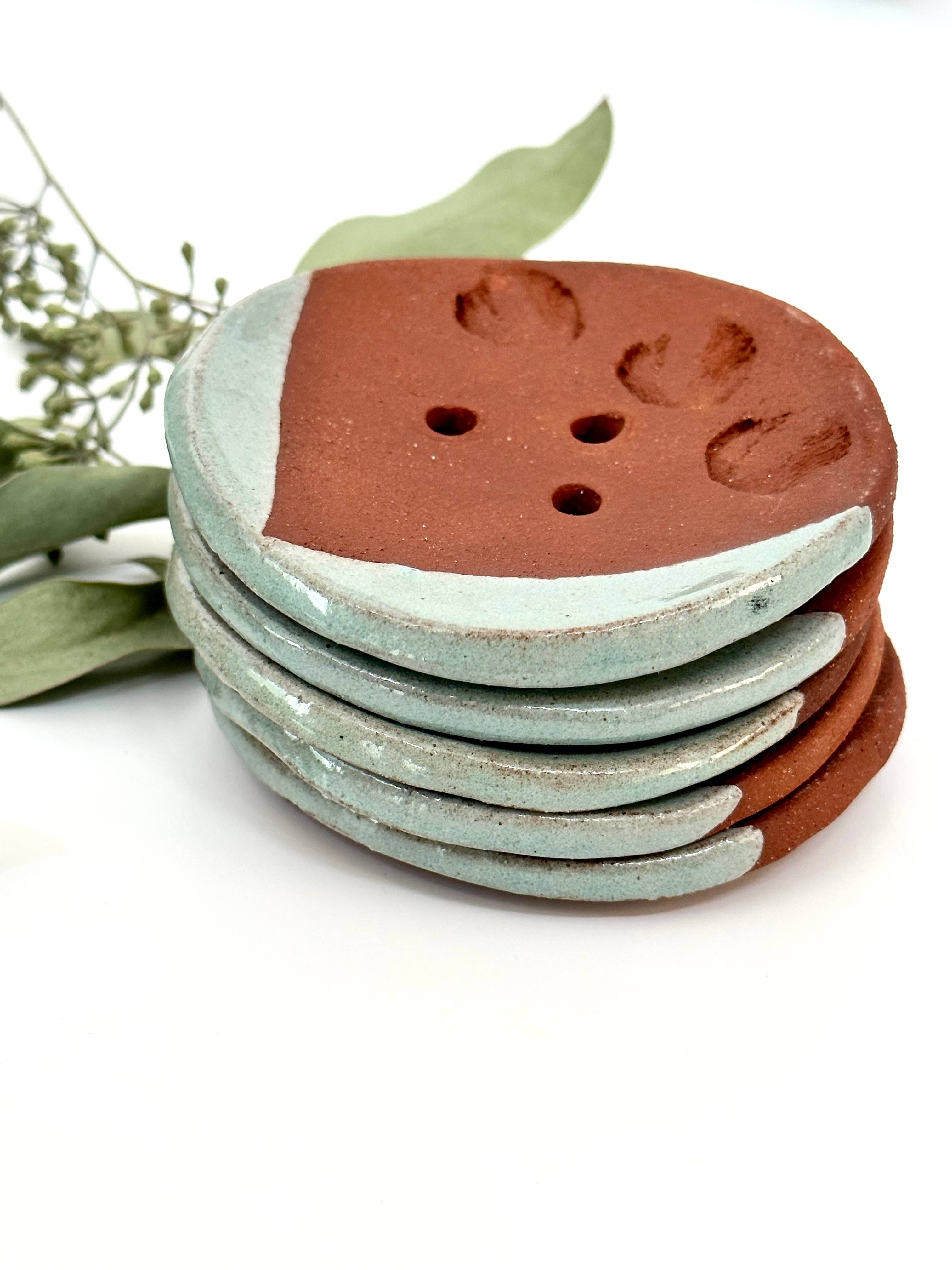 Agave Pantry LLC - Wholesale Bath Soap Dish - Soap dish- round- handmade- turquoise glaze1