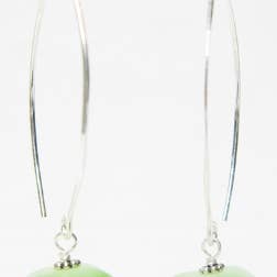 Sosie Designs - Wholesale Dangle Earrings - Eco Sea Glass Large Marquis Earrings - Peridot