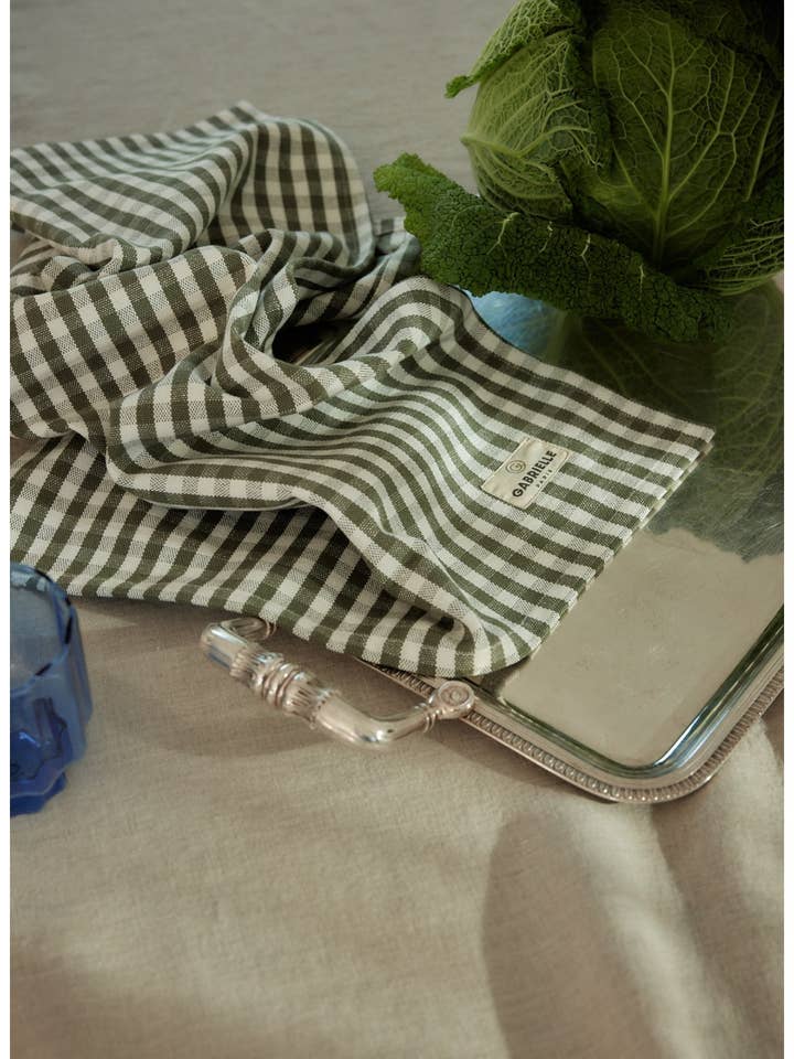 Vichy cotton tea towel for wholesale by Gabrielle Paris