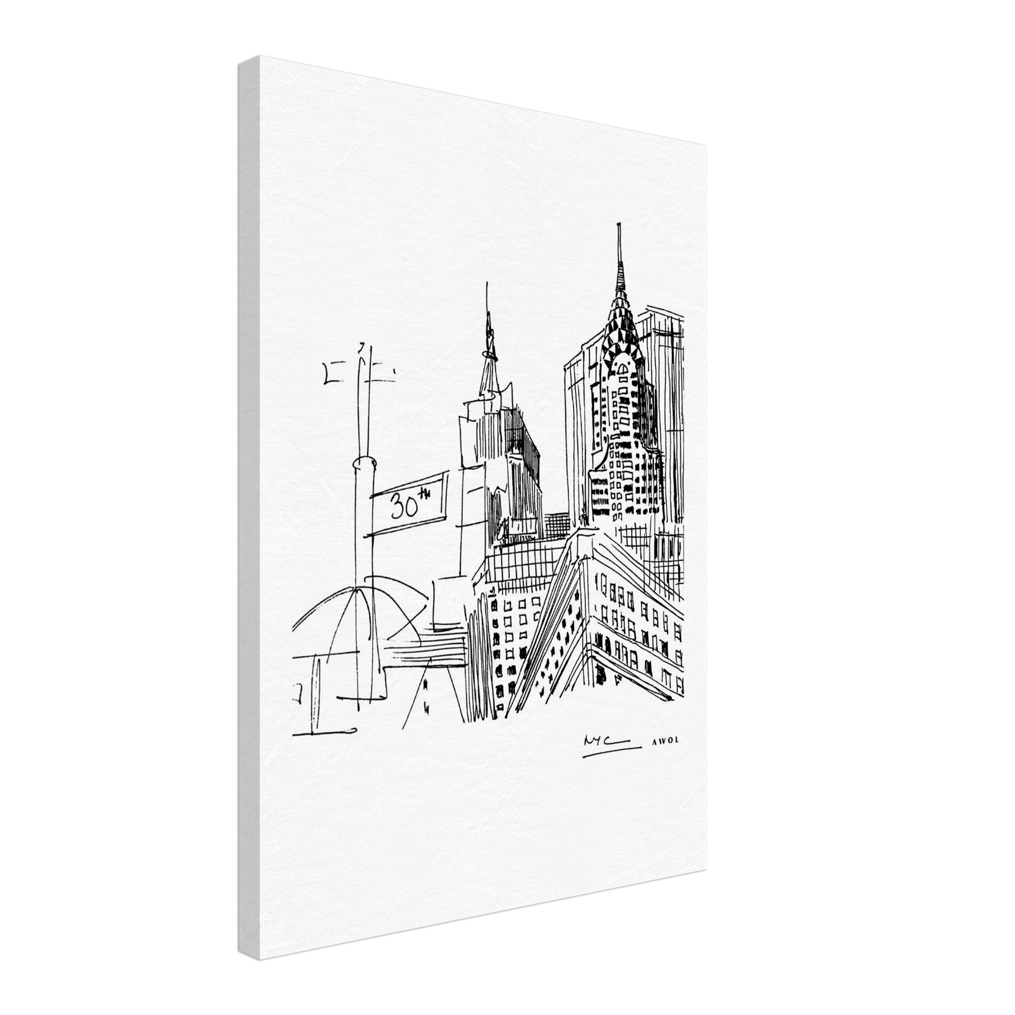 Creations Awol - Wholesale Art Print - New York City Art, Iconic Skyscrapers: Canvas Print10