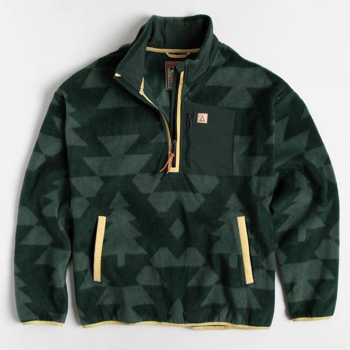 Ponderosa Pine Unisex Half Zip Fleece for wholesale by The Landmark Project
