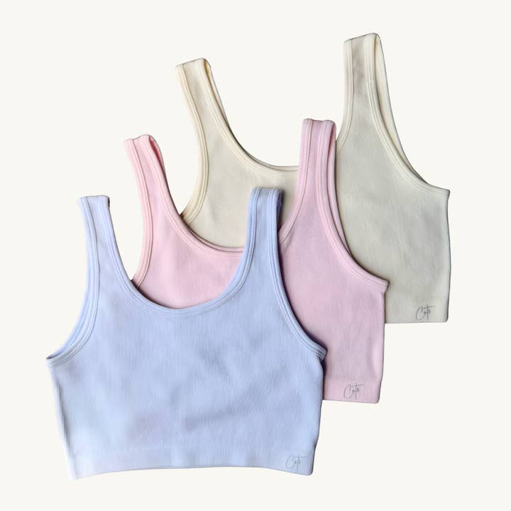 Kids SkinSense™ Seamless Crop Top for wholesale by Comfort on the spectrum