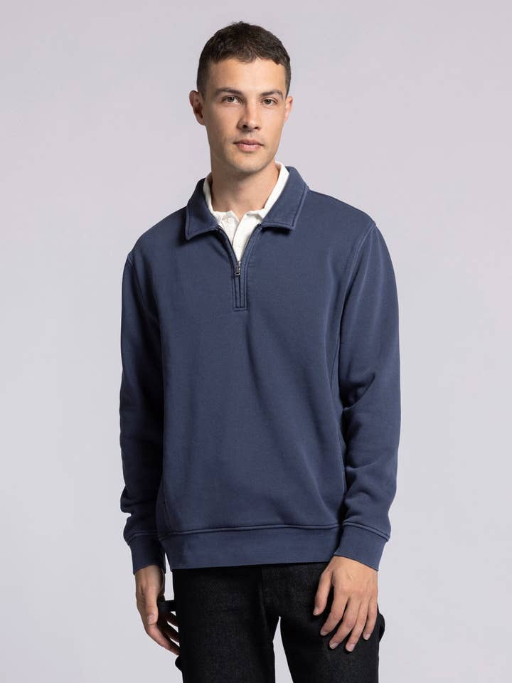 Thread & Supply (Mens) - Vendita all'ingrosso Felpa - Uomo - SURPLUS QUARTER ZIP - Pullover con mezza zip
