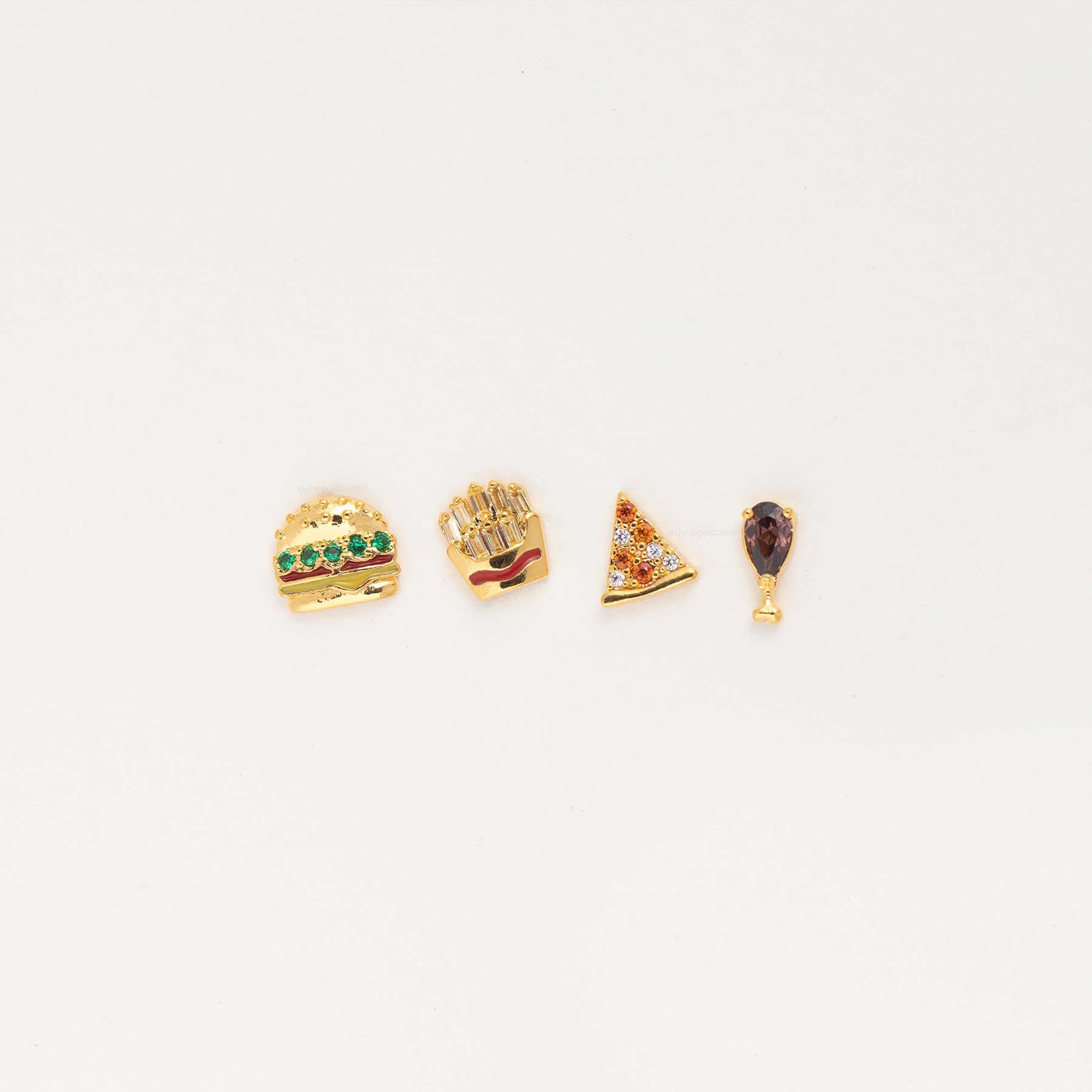 Girls Crew - Wholesale Jewelry Set - Lunch Is On Us Stud Set1