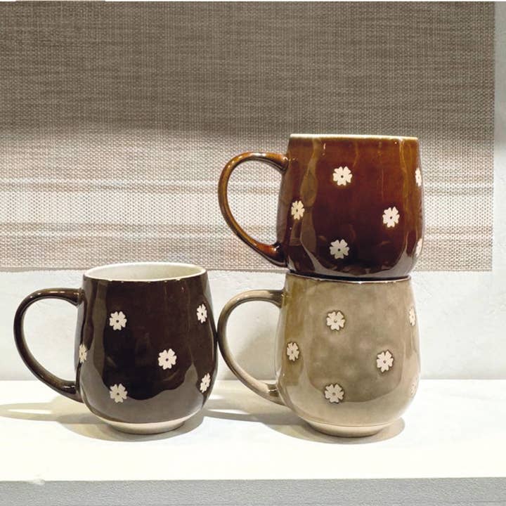 Opjet Paris - Wholesale Coffee Mug - Set of 4 Flower Mugs D8 H10cm2