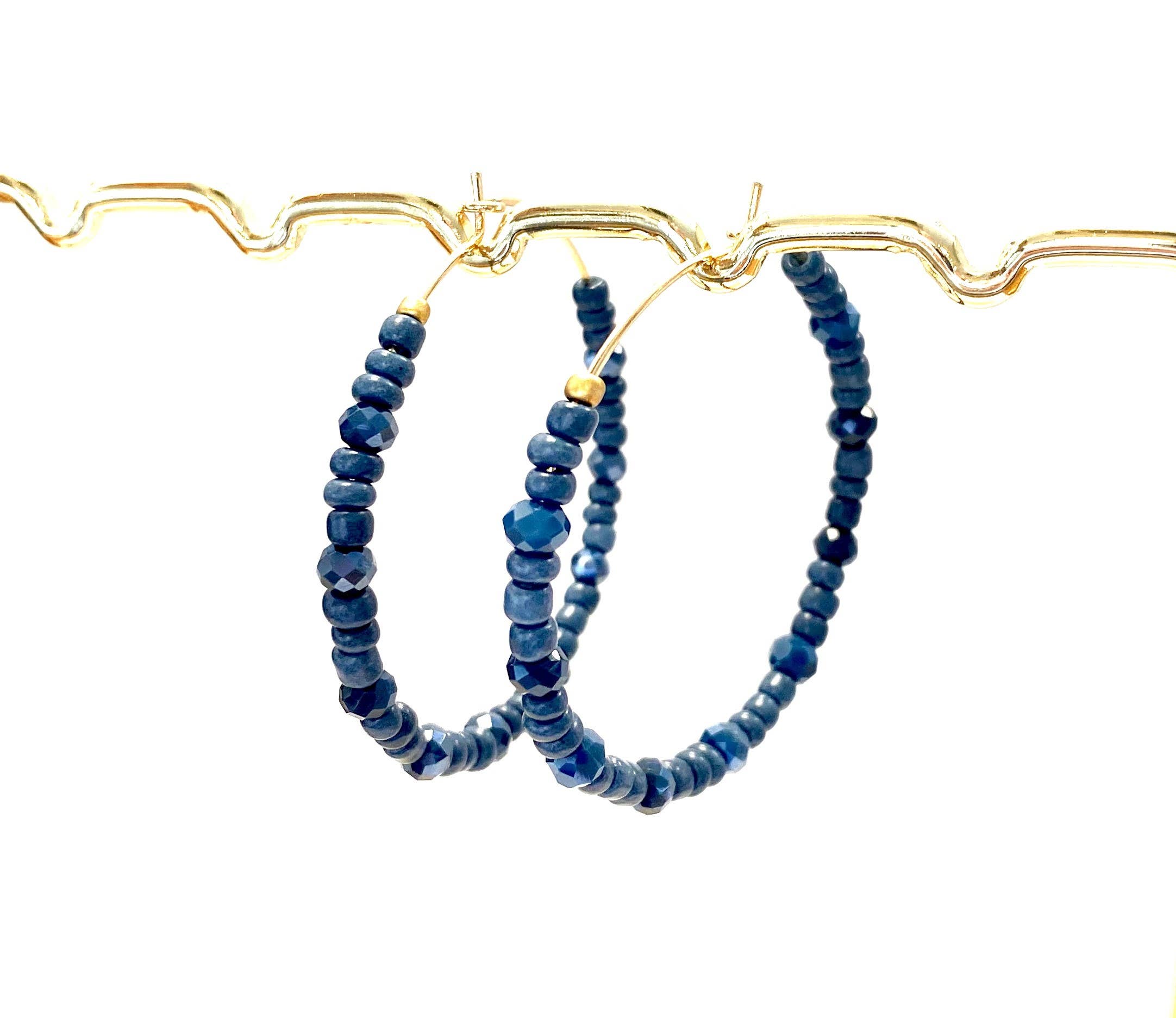 Chic Le Freak - Wholesale Dangle Earrings - Big blue hoop earrings