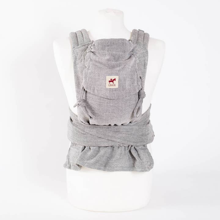 MySol Tulum baby carrier, simple, grey, suitable from birth for wholesale by Girasol