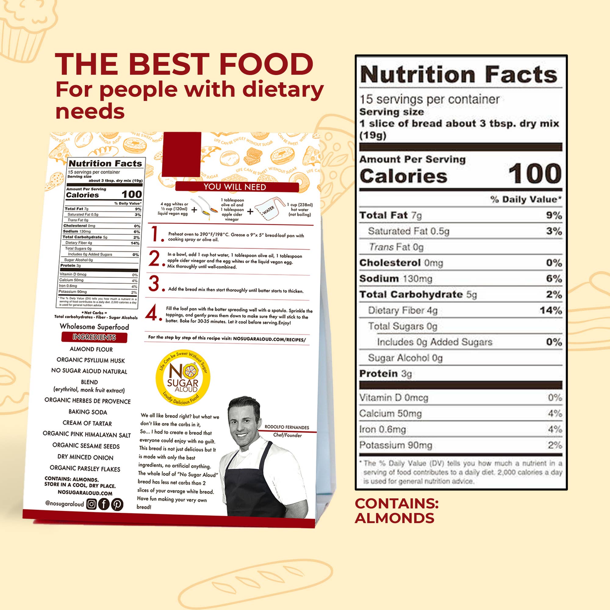 No Sugar Aloud LLC - Wholesale Bread Mix - Low-Carb OhSome Bread - Herbs de Provence Mix4