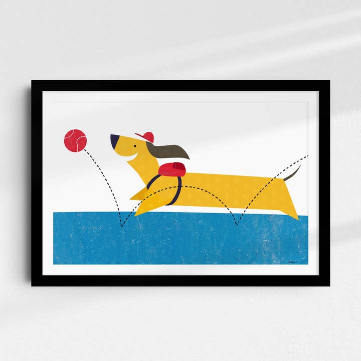 "Little Runaway" Dog Print for wholesale by Sincerely, Rob