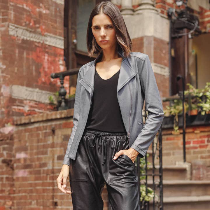 Clara Sunwoo - Wholesale Leather Jacket - Women's - JK161 - Liquid Leather â„¢ Signature Jacket