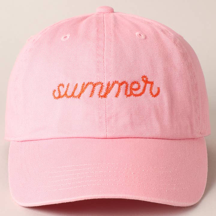 Fashion City - Wholesale Baseball Cap - Women's - Summer Letter Graphic Embroidery Baseball Cap