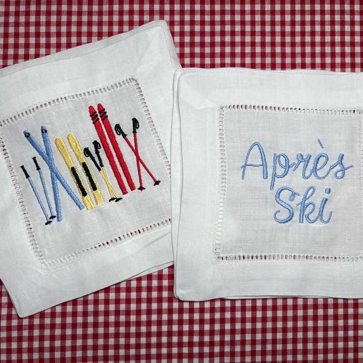 Serviettes à cocktail après-ski - Ensemble de 4 pour la vente par Oh Happy Day Shoppe