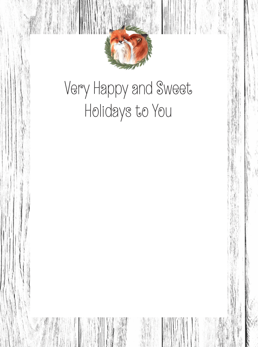 Horse Hollow Press | Pretty Snarky Equestrian Cards|Stickers - Wholesale Christmas Card - Fox Boxed Christmas Cards / Fox Snuggles / 8 Holiday Cards1
